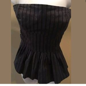 Stripped tube/strapless top